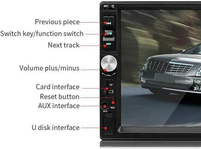 Alt view image 5 of 7 - 7in Screen Bluetooth Car Radio Stereo MP3 MP5 Audio Video Player Rearview Camera