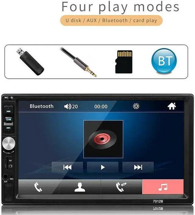 Alt view image 7 of 7 - 7in Screen Bluetooth Car Radio Stereo MP3 MP5 Audio Video Player Rearview Camera