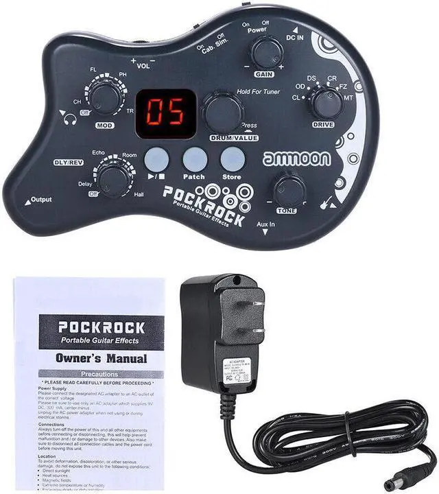 Alt view image 6 of 7 - Guitar Multi Effects Pedal 40 Drum Rhythms 15 Effect Types LCD Display US U0Z0