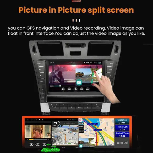 Alt view image 4 of 7 - Car Radio Multimedia Video Player Navigation GPS Android For 06-12 Lexus LS460