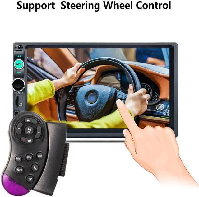 Alt view image 4 of 7 - 2Din Car Radio 7" HD Touch Screen Audio Stereo Video MP5 For Carplay Mirror Link