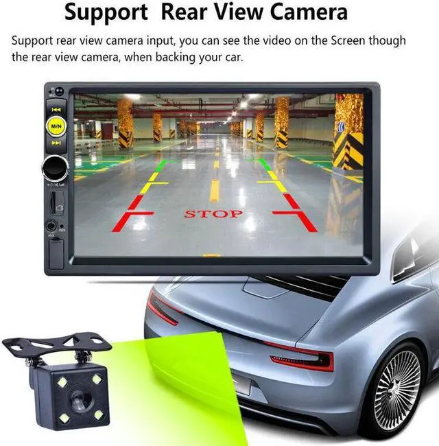 Alt view image 6 of 7 - 2Din Car Radio 7" HD Touch Screen Audio Stereo Video MP5 For Carplay Mirror Link