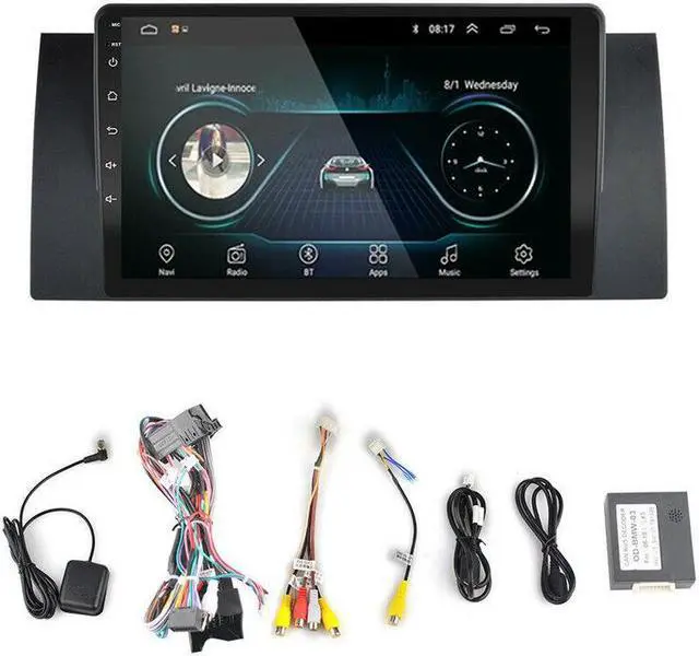 Alt view image 4 of 7 - 9in Car Wifi Android Multimedia Stereo Radio GPS Navigation 2+16G For E39 E53 X5