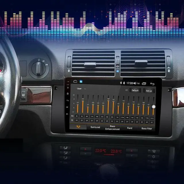 Alt view image 6 of 7 - 9in Car Wifi Android Multimedia Stereo Radio GPS Navigation 2+16G For E39 E53 X5