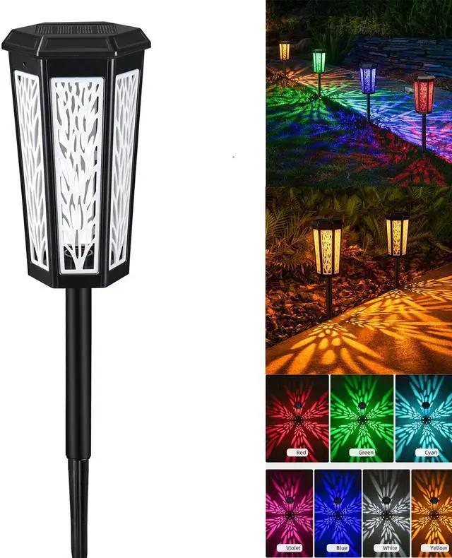 Alt view image 2 of 7 - Solar RGB Light Outdoor Solar Lamp Garden Lantern Waterproof Solar Lighting O2H2