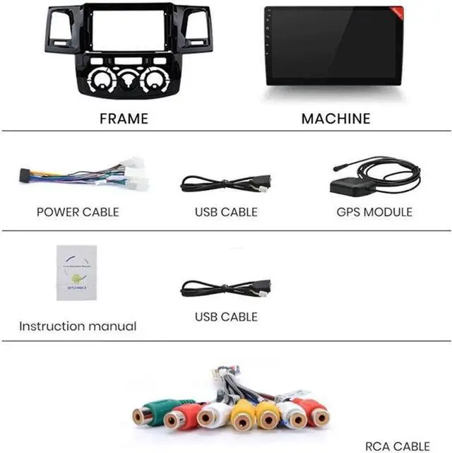 Alt view image 2 of 7 - Android Car Radio Player For Toyota Fortuner Hilux MT Multimedia Video GPS Navi