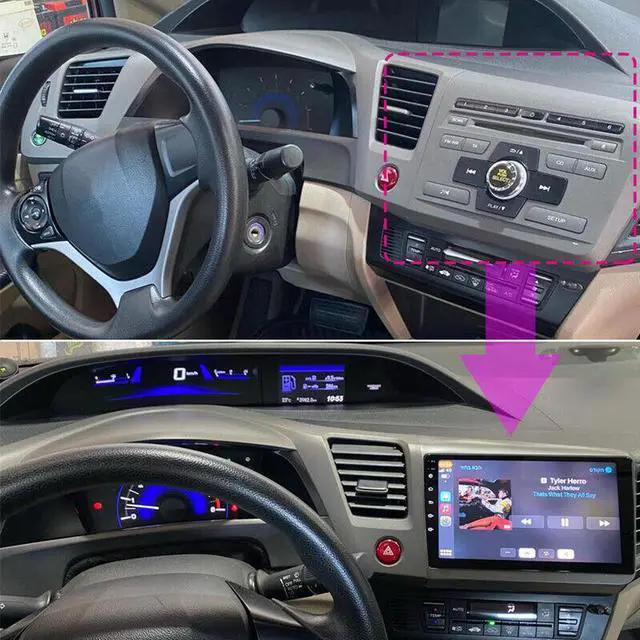 Alt view image 7 of 7 - Multimedia Car Stereo FM Radio Android Video Navigation GPS For Civic 2012-2015
