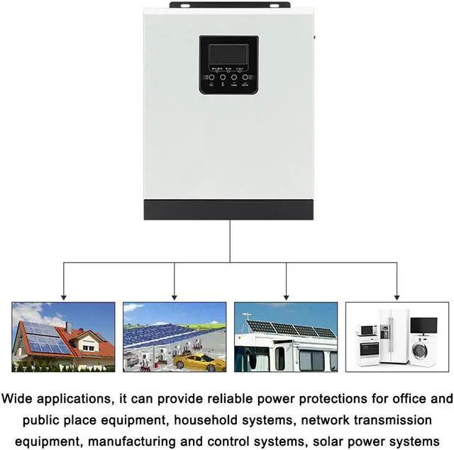 Alt view image 2 of 7 - Home Solar System PWM 50A Solar Recharge Controller 2400W Solar Inverter N7P7