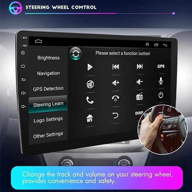 Alt view image 7 of 7 - Car FM Radio Multimedia Android Radio 9'' WIFI GPS Navigation For 05-11 300c 300