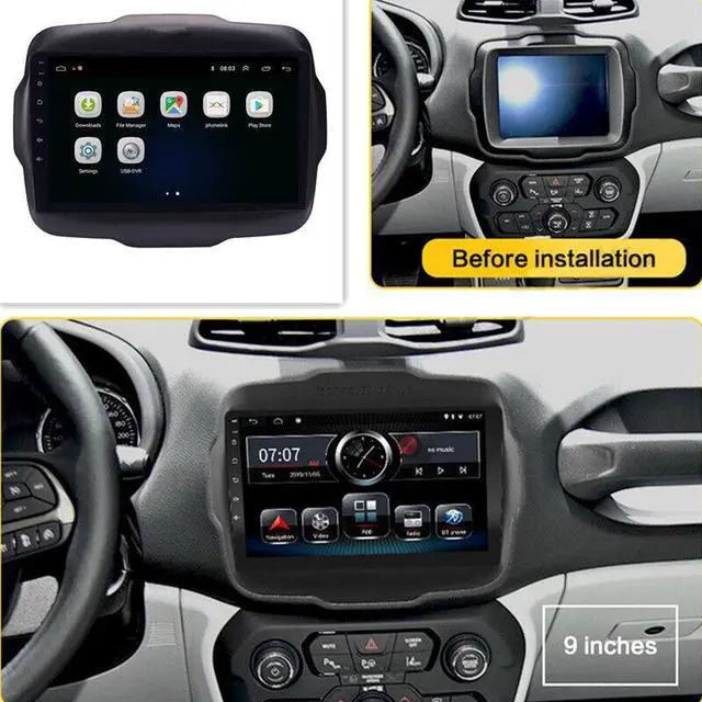 Main image of 9in Car Radio For Renegade 2016-2017 Android GPS Navigation Player Stereo WIFI