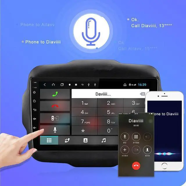 Alt view image 7 of 7 - 9in Car Radio For Renegade 2016-2017 Android GPS Navigation Player Stereo WIFI