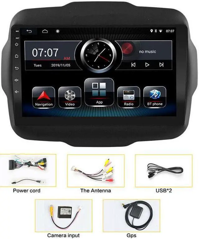 Alt view image 4 of 7 - 9in Car Radio For Renegade 2016-2017 Android GPS Navigation Player Stereo WIFI