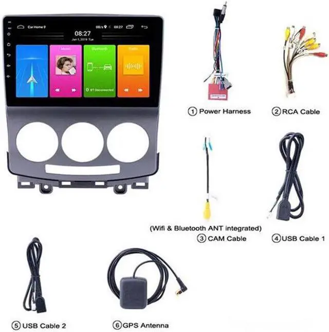 Alt view image 2 of 7 - Android For MAZDA 5 2005-2010 Car Radio Multimedia Video Player GPS Navigationt