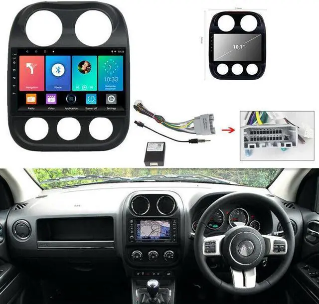 Main image of Car 10.1" Android GPS Navigation For Compass 10-16 Radio Multimedia Video Play