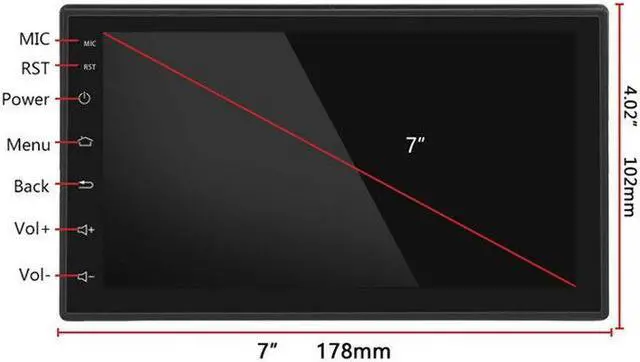 Alt view image 4 of 7 - Car Stereo 2 Din Radio Android 8.0 GPS Navigation Touchscreen Audio Stereo USB