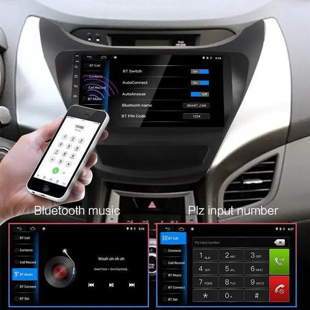 Alt view image 7 of 7 - Android Car Radio Multimedia Player For ELANTRA 11-13 Navigation GPS Head Unit