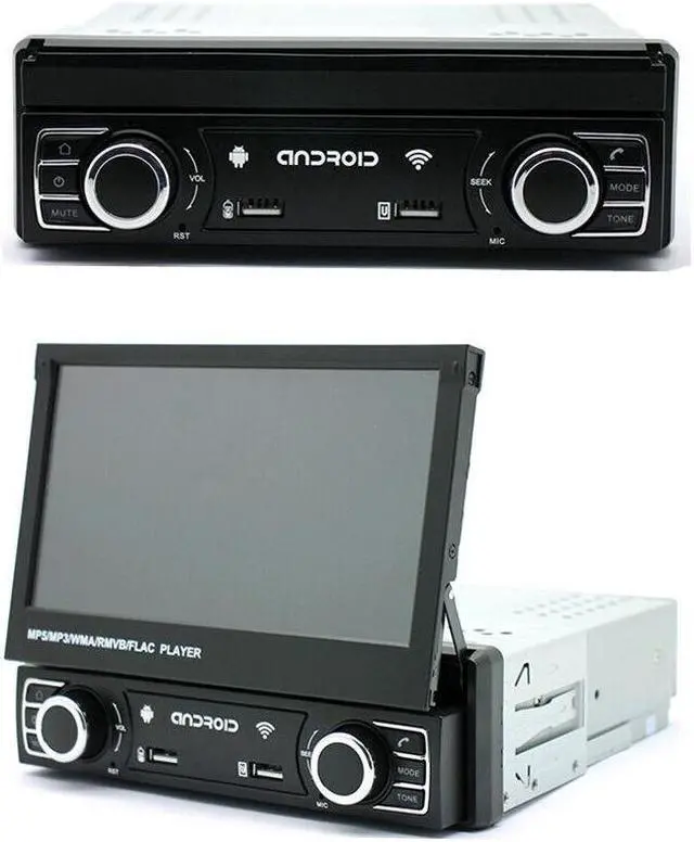 Alt view image 2 of 7 - Android Car Radio Tape Recorder GPS Navigation 7" Retractable Screen Multimedia