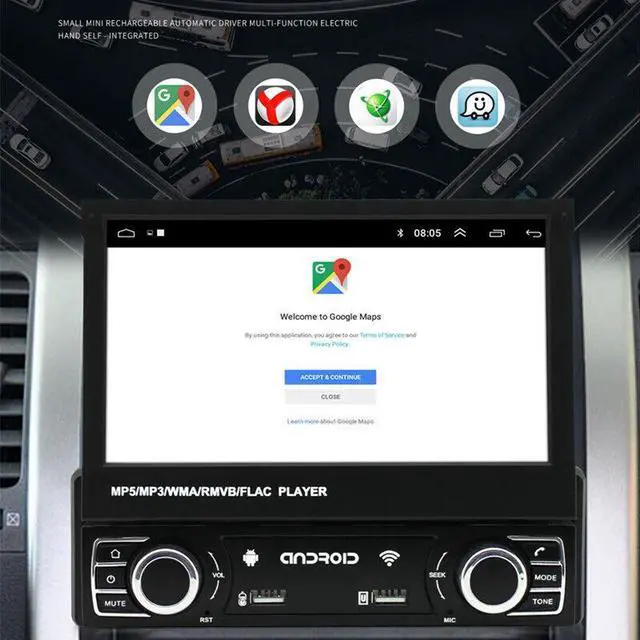 Alt view image 7 of 7 - Android Car Radio Tape Recorder GPS Navigation 7" Retractable Screen Multimedia