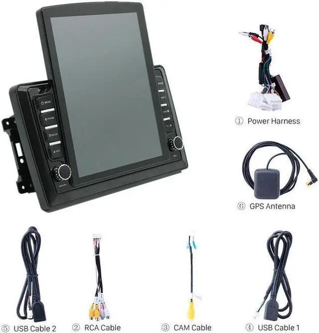 Alt view image 2 of 7 - Car Wifi Android 9.7" Vertical Screen Stereo Radio GPS Nav For Wrangler Charger