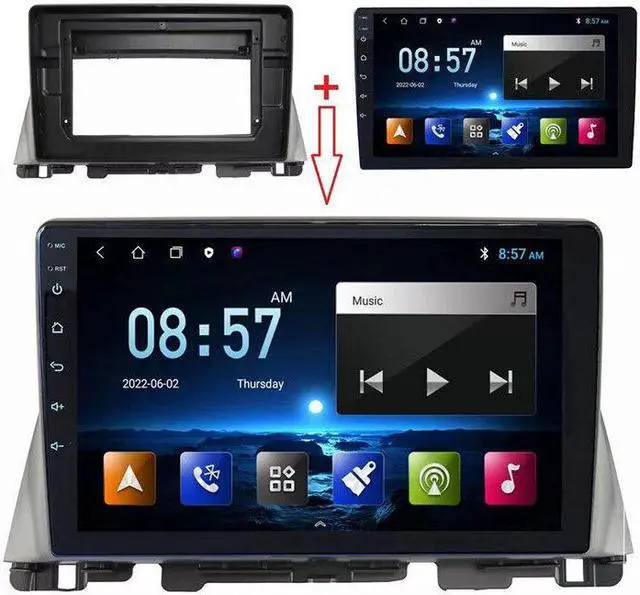Alt view image 3 of 7 - 10inch Car 1+16G Radio Android Player Navigation GPS For Kia Optima Multimedia