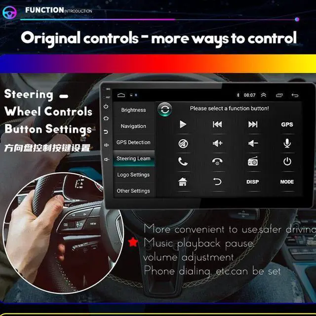 Alt view image 7 of 7 - 10inch Car 1+16G Radio Android Player Navigation GPS For Kia Optima Multimedia