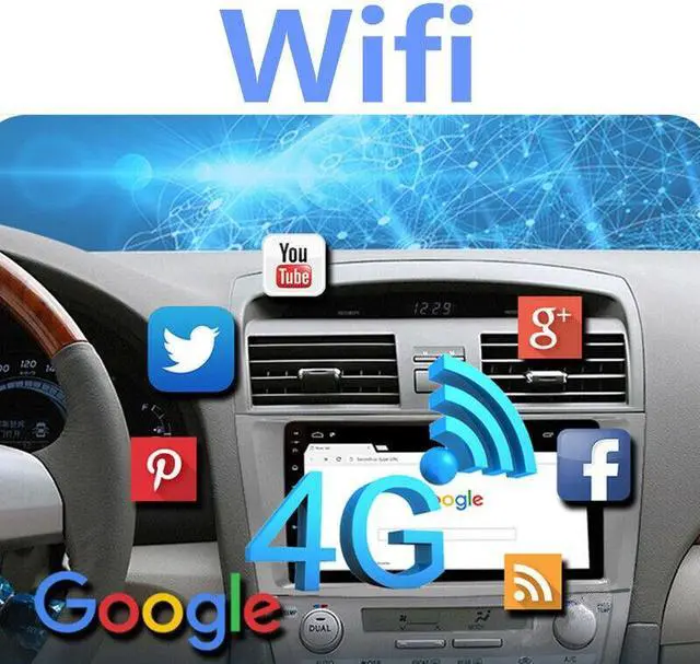 Alt view image 7 of 7 - 9Inch Car Wifi FM Radio Multimedia Video Player Navigation GPS For Camry 07-11