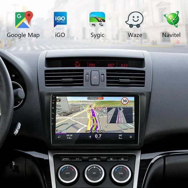 Alt view image 6 of 7 - Car Radio Stereo WIFI GPS Navigation Multimedia Player For Mazda 6 Android Head