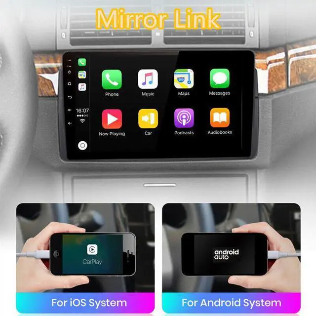 Alt view image 5 of 7 - Car Multimedia Video Player For E46 3Series GPS Radio 9" Android wifi Navigation