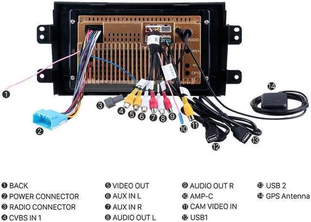 Alt view image 4 of 7 - Car Android Radio Multimedia Player For Suzuki SX4 9" Bluetooth GPS Navigation