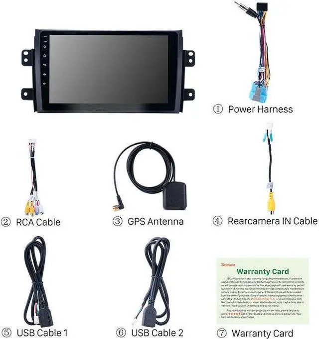 Alt view image 5 of 7 - Car Android Radio Multimedia Player For Suzuki SX4 9" Bluetooth GPS Navigation