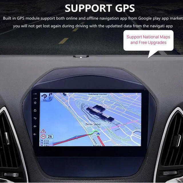 Alt view image 6 of 7 - Car FM Radio Multimedia Video Player Wifi Android Autoradio GPS For 09-15 Ix35