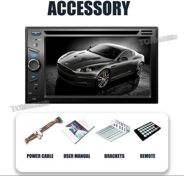 Alt view image 3 of 7 - 2Din 6.2in Car DVD Player Multimedia Radio For Carplay Navigation Stereo Video