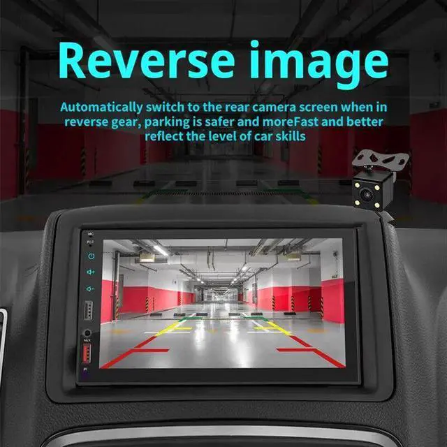 Alt view image 6 of 7 - 2Din 6.2in Car DVD Player Multimedia Radio For Carplay Navigation Stereo Video