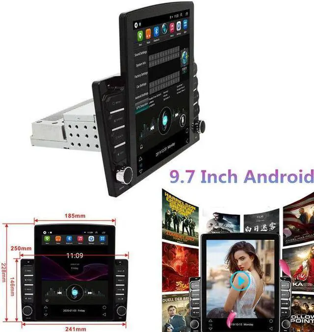 Main image of Car Android 9.7in Vertical Screen Radio Audio Stereo GPS Navigation Video Player