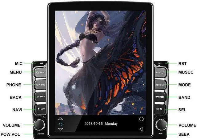 Alt view image 7 of 7 - Car Android 9.7in Vertical Screen Radio Audio Stereo GPS Navigation Video Player