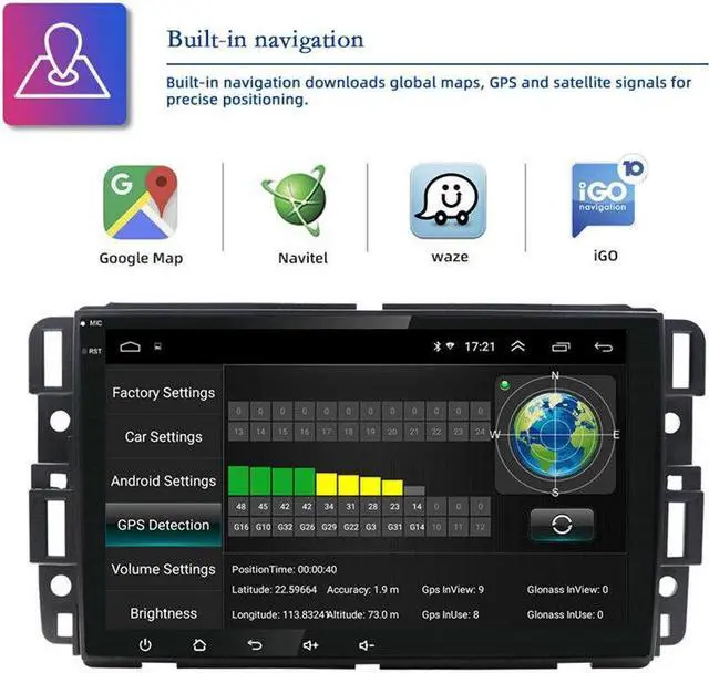 Alt view image 4 of 7 - Android GPS Navigation Multimedia Player Radio for Chevy Yukon Tahoe Suburban