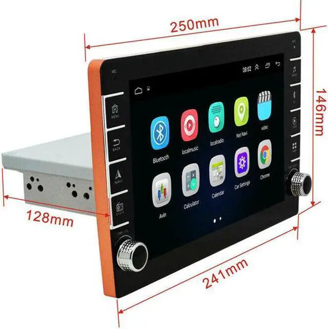Alt view image 3 of 7 - 9in Android 1+16G 1Din Radio Car Multimedia Player Button Knob GPS Navigation