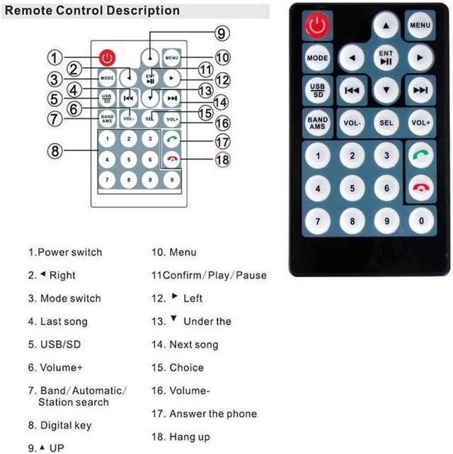Alt view image 4 of 7 - Car 7" Bluetooth Audio Touch Screen Radio Audio Stereo MP5 Player USB SD Support