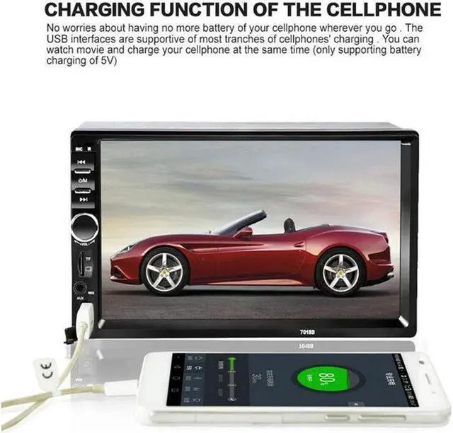Alt view image 7 of 7 - Car 7" Bluetooth Audio Touch Screen Radio Audio Stereo MP5 Player USB SD Support