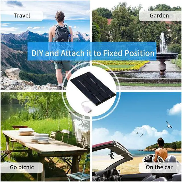 Alt view image 3 of 7 - 2X 2W/5V Solar Panel Power Bank Mobile Phone Charger Outdoor Hiking Travel K5I9