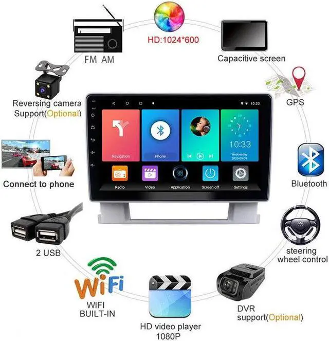 Alt view image 4 of 7 - 9 In Android Player For 10-14 EXCELLE GPS Navigation Car Radio Stereo Multimedia