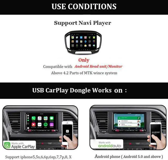 Alt view image 6 of 7 - Car Phone Link Dongle Navigation DVD Player USB Plug For Apple Android CarPlay