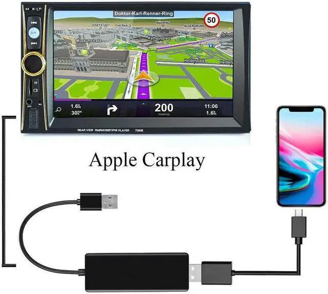 Alt view image 7 of 7 - Car Phone Link Dongle Navigation DVD Player USB Plug For Apple Android CarPlay