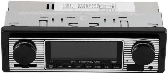 Alt view image 4 of 7 - Car FM Radio Stereo Player USB Charger 1DIN 4-Channel Wireless Bluetooth In-Dash