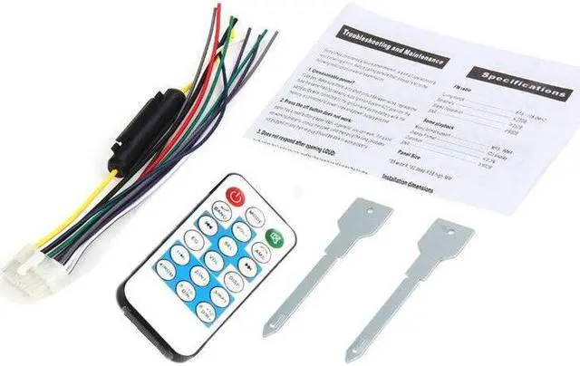 Alt view image 6 of 7 - Car FM Radio Stereo Player USB Charger 1DIN 4-Channel Wireless Bluetooth In-Dash