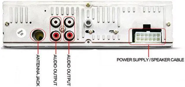 Alt view image 7 of 7 - Car FM Radio Stereo Player USB Charger 1DIN 4-Channel Wireless Bluetooth In-Dash