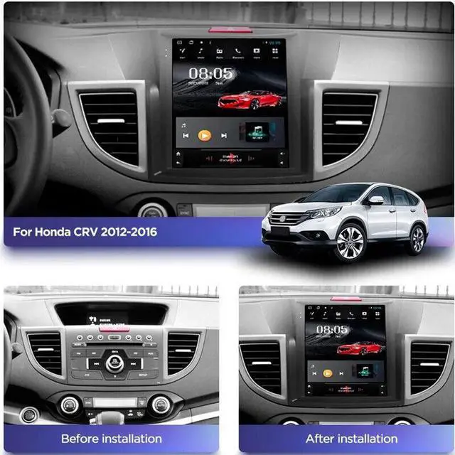 Alt view image 7 of 7 - Android Autoradio Radio Multimedia Player GPS Stereo Audio For CRV CR-V 2012-16