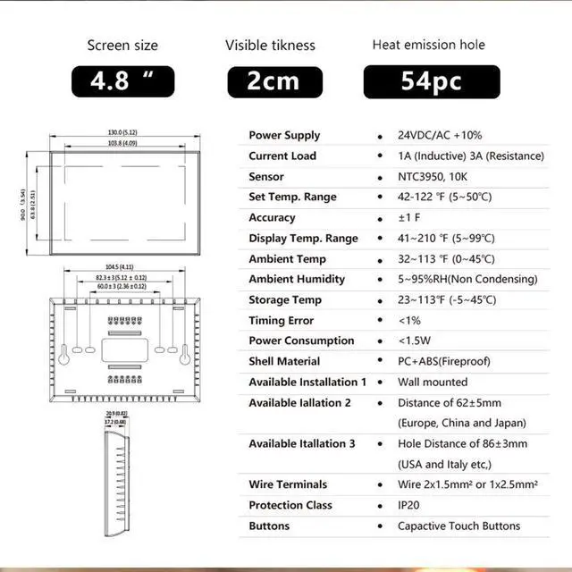 Alt view image 7 of 7 - Smart Thermostat Home WiFi Programmable Digital Thermostat For Heat Pump A0R9
