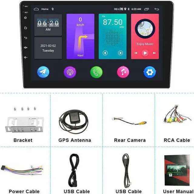 Alt view image 2 of 7 - Car Multimedia Player Andriod GPS Navigation Bluetooth Radio Wifi USB FM Mirror