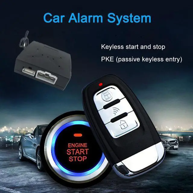 Main image of DC 12V PKE Car Alarm System Keyless entry Push button Engine Start Remote Key